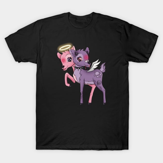 angel demon bambi T-Shirt by bratcave.studio